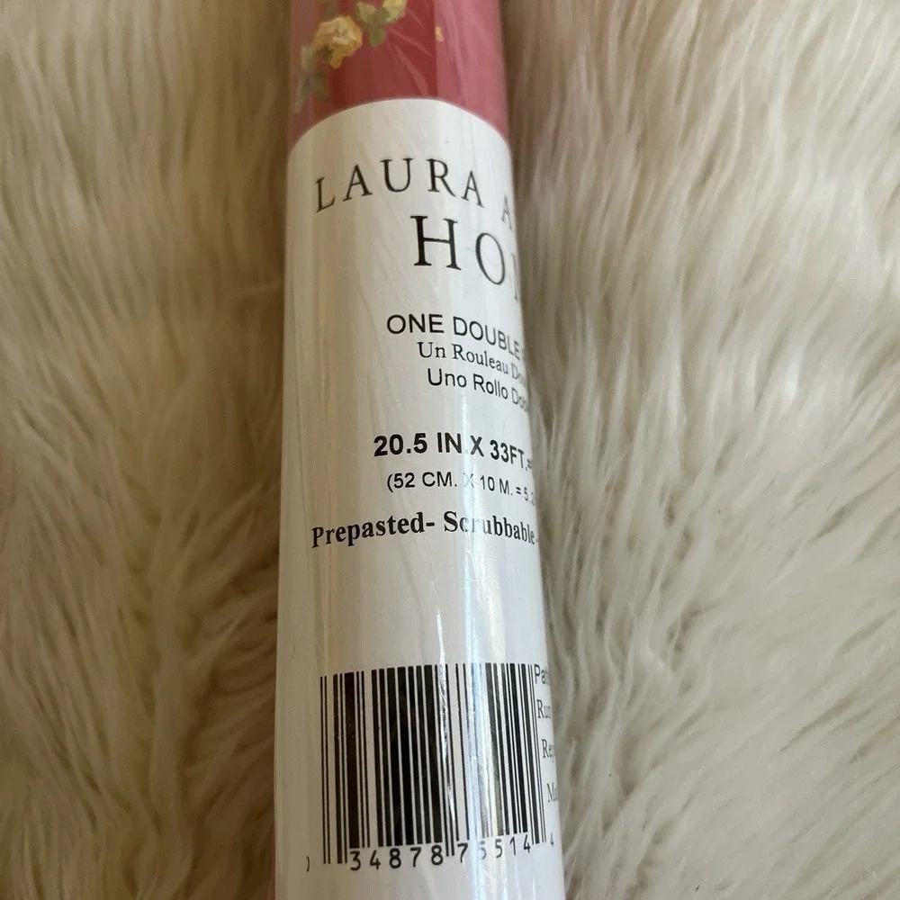 Laura Ashley Home One Double Roll Wallpaper Pattern‎ LY4315 Flowers Shabby Chic